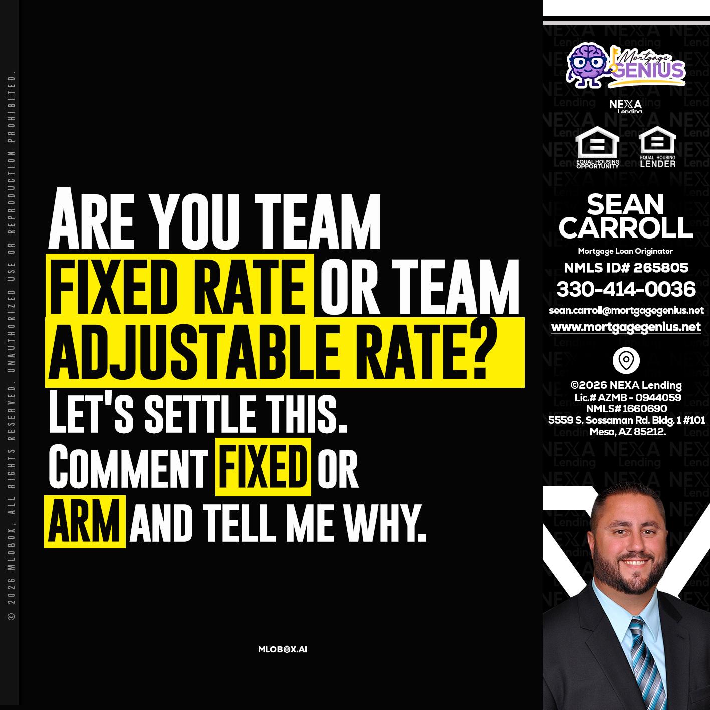 ARE YOU TEAM - Sean Carroll -Mortgage Loan Originator