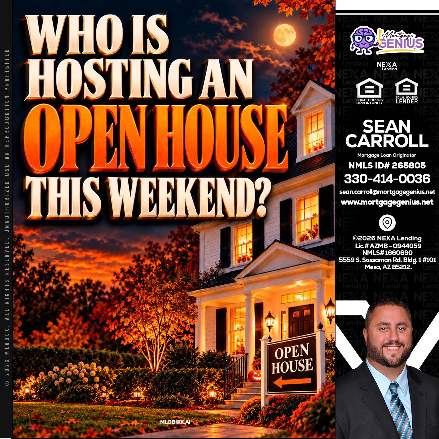 WHO IS HOSTING - Sean Carroll -Mortgage Loan Originator